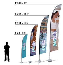 Flying Banners in many sizes at Stubblefield Screen Print Co.